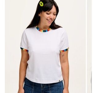 Lucy & Yak Rainbow Trim Tee S!